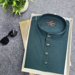China Zafran Fabric Panjabi Bottle Green