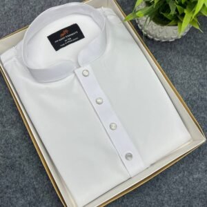 China Zafran Fabric Panjabi Pure White