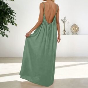 Backless Cami Dress Olive