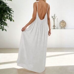 Backless Cami Dress White