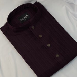 Popcorn Diamond Pattern Panjabi Deep Marron