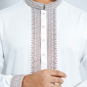 China Chali Stitch Premium Panjabi White