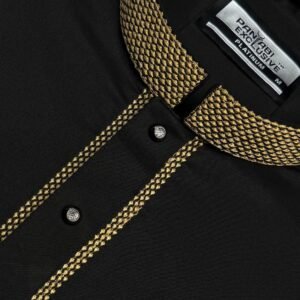China stitch fabric panjabi black