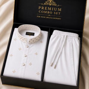 Premium Panjabi Pyjama white combo