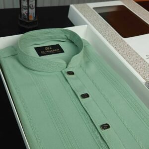 Pakistani Popcorn solid fabric Mint Green