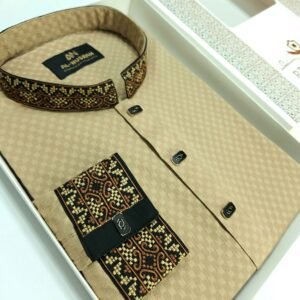 Pakistani popcorn fabric golden color